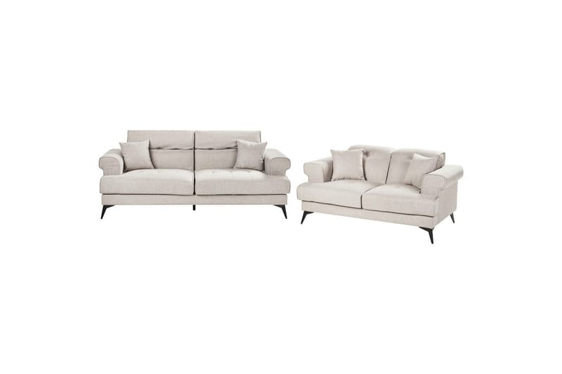 Soffgrupp Beliani Skive Beige Beige