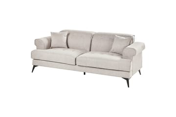 Soffgrupp Beliani Skive Beige Beige - Huonekalut - Sohva - Sohvaryhmä