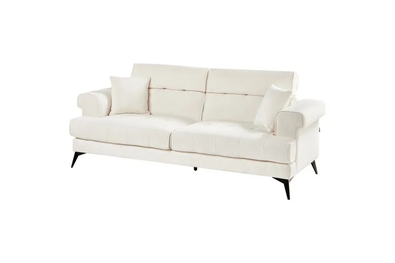 Soffgrupp Beliani Skive Beige White||Black - Huonekalut - Sohva - Sohvaryhmä
