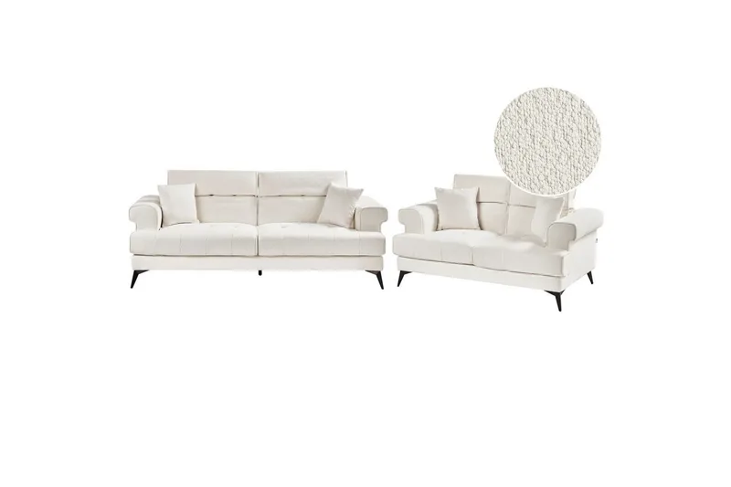 Soffgrupp Beliani Skive Beige White||Black