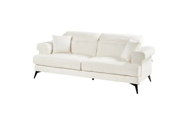 Soffgrupp Beliani Skive Beige White||Black - Huonekalut - Sohva - Sohvaryhmä