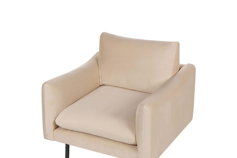 Soffgrupp Beliani Vinterbro Beige/svart, Sammet Beige - Beige - Huonekalut - Sohva - Sohvaryhmä
