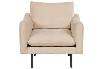 Soffgrupp med fotpall Beliani Vinterbro Beige/svart, Sammet Beige - Beige - Huonekalut - Sohva - Sohvaryhmä