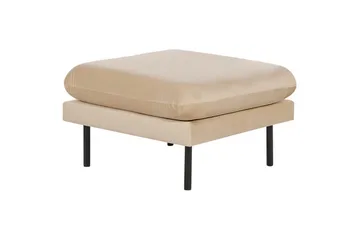 Soffgrupp med fotpall Beliani Vinterbro Beige/svart, Sammet Beige - Beige - Huonekalut - Sohva - Sohvaryhmä