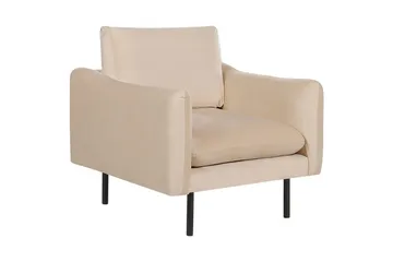 Soffgrupp med fotpall Beliani Vinterbro Beige/svart, Sammet Beige - Beige - Huonekalut - Sohva - Sohvaryhmä