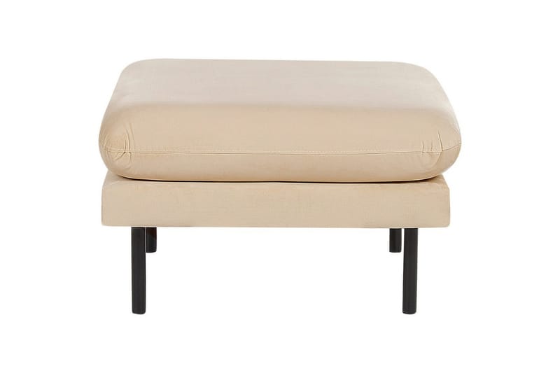 Soffgrupp med fotpall Beliani Vinterbro Beige/svart, Sammet Beige - Beige - Huonekalut - Sohva - Sohvaryhmä
