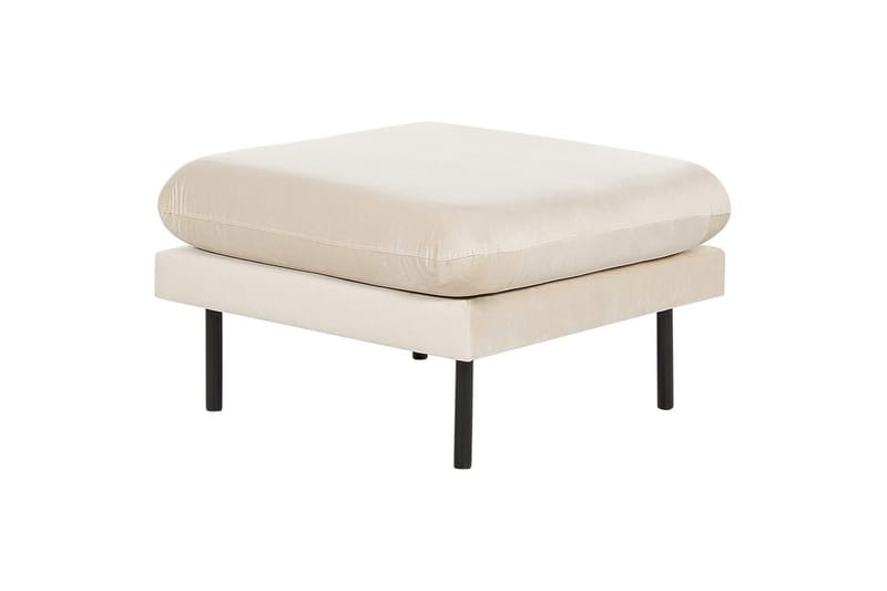 Soffgrupp med fotpall Beliani Vinterbro Beige/svart, Sammet Beige||Black - Huonekalut - Sohva - Sohvaryhmä