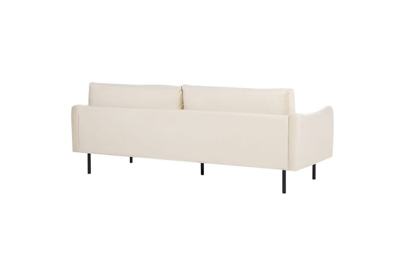 Soffgrupp med fotpall Beliani Vinterbro Beige/svart, Sammet Beige||Black - Huonekalut - Sohva - Sohvaryhmä