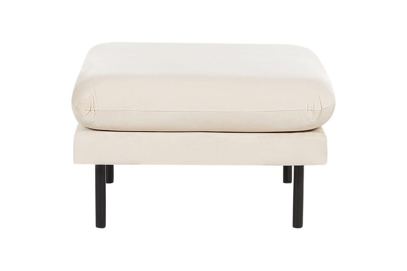Soffgrupp med fotpall Beliani Vinterbro Beige/svart, Sammet Beige||Black - Huonekalut - Sohva - Sohvaryhmä