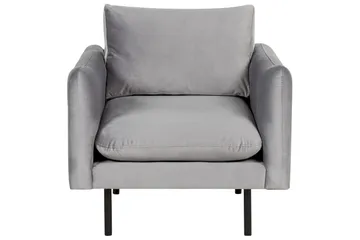 Soffgrupp med fotpall Beliani Vinterbro Beige/svart, Sammet Grey||Black - Huonekalut - Sohva - Sohvaryhmä