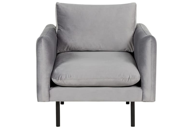 Soffgrupp med fotpall Beliani Vinterbro Beige/svart, Sammet Grey||Black - Huonekalut - Sohva - Sohvaryhmä