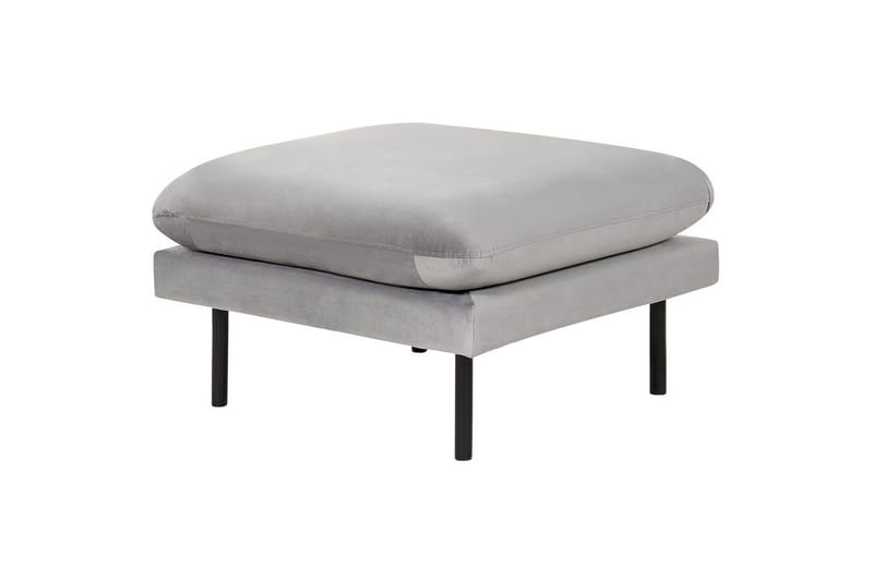 Soffgrupp med fotpall Beliani Vinterbro Beige/svart, Sammet Grey||Black - Huonekalut - Sohva - Sohvaryhmä