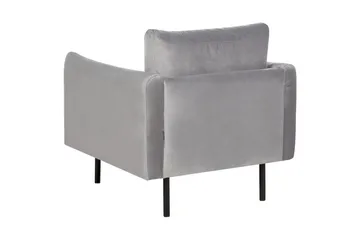 Soffgrupp med fotpall Beliani Vinterbro Beige/svart, Sammet Grey||Black - Huonekalut - Sohva - Sohvaryhmä