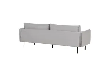 Soffgrupp med fotpall Beliani Vinterbro Beige/svart, Sammet Grey||Black - Huonekalut - Sohva - Sohvaryhmä