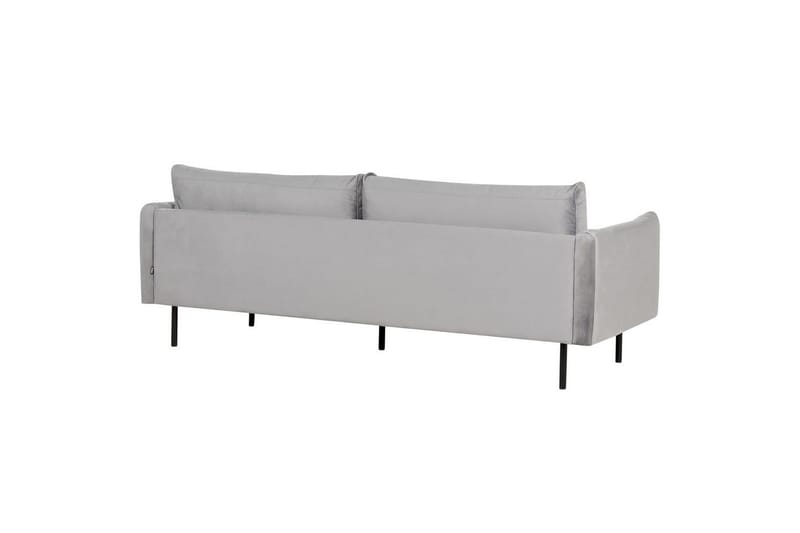 Soffgrupp med fotpall Beliani Vinterbro Beige/svart, Sammet Grey||Black - Huonekalut - Sohva - Sohvaryhmä