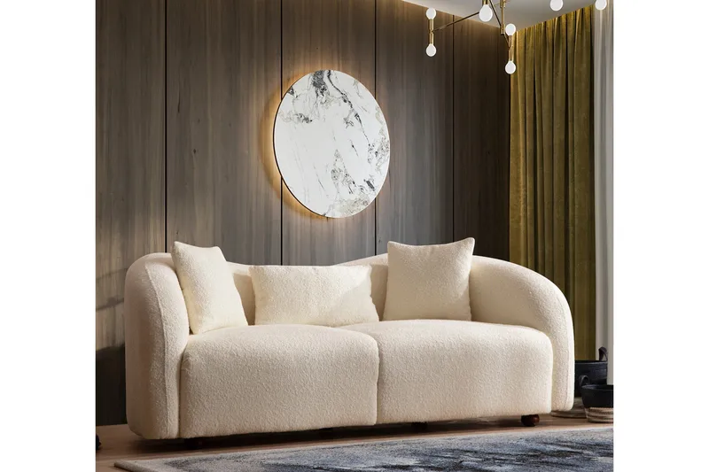 Sohva 2:n ist Itason - Beige|Bouclé - Huonekalut - Sohva - 2:n istuttava sohva