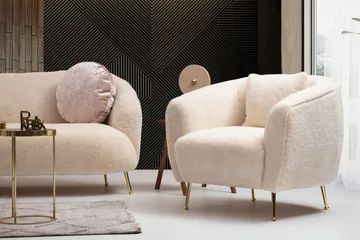 Sohva 3:n ist Moe - Beige - Huonekalut - Sohva - 3:n istuttava sohva