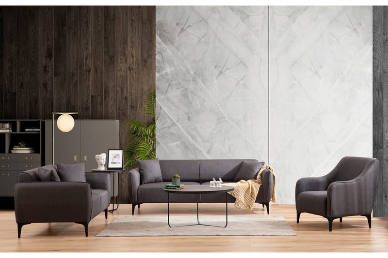 Sohva 3:n ist Wangaratta - Tummanharmaa - Huonekalut - Sohva - 3:n istuttava sohva