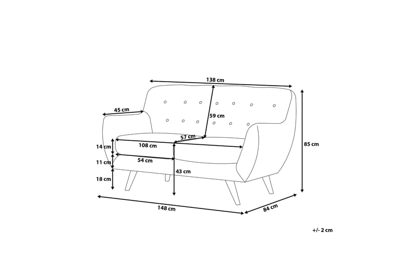Sohva Bodo 2:n ist - Huonekalut - Sohva - 2:n istuttava sohva