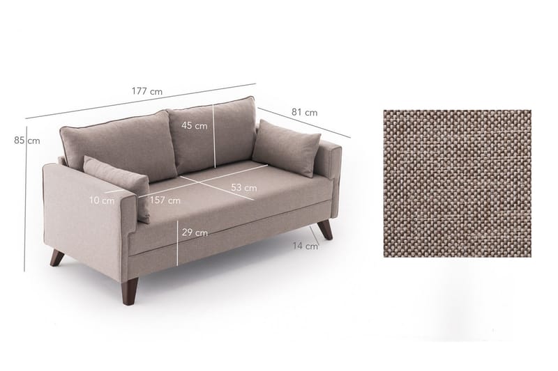 Sohva Burundi 2:n ist - Huonekalut - Sohva - 2:n istuttava sohva