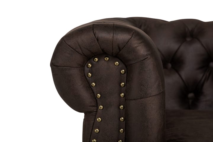 Sohva Chester Deluxe 3:n ist Vintage - Tummanruskea - Howard-sohvat - Nahkasohva - 3:n istuttava sohva