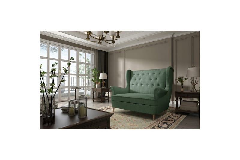 Sohva Eltap Aros 150x103x90 cm - Solid 39, Vihreä - Huonekalut - Sohva - 2:n istuttava sohva