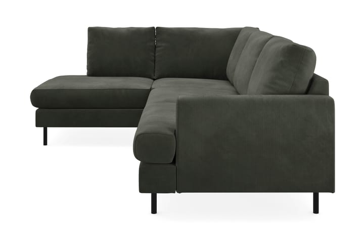 Sohva Ferriday Compact avopäädyllä 4:n ist - Tummanvihreä - Divaanisohva - 4 istuttava sohva divaanilla