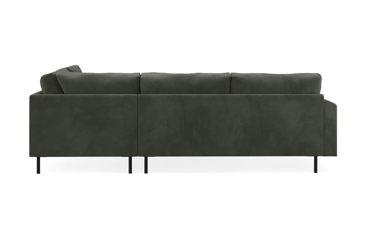 Sohva Ferriday Compact avopäädyllä 4:n ist - Tummanvihreä - Divaanisohva - 4 istuttava sohva divaanilla