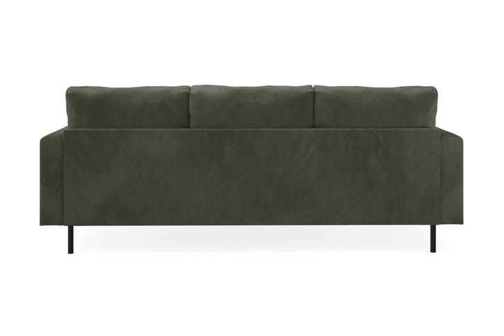Sohva Ferriday Compact divaanilla 3:n ist - Tummanvihreä - 3 istuttava sohva divaanilla - Divaanisohva