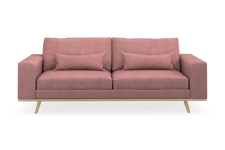 Sohva Haga 3:n ist - Vaaleanpunainen - 3:n istuttava sohva - Sohva