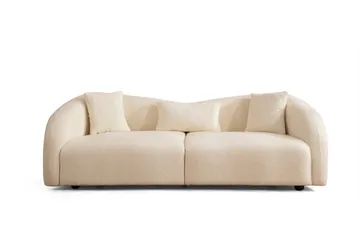 Sohva Itason 3:n ist - Beige|Bouclé - Huonekalut - Sohva - 3:n istuttava sohva
