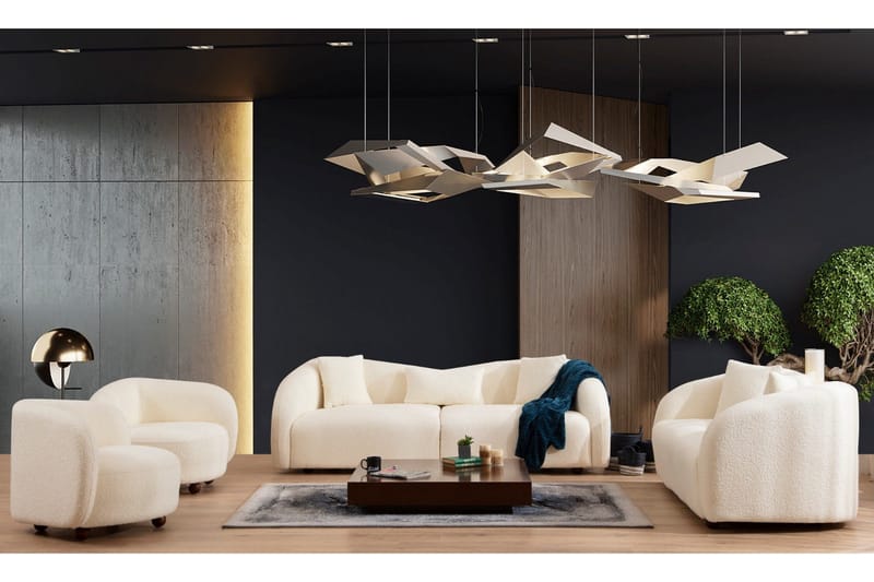 Sohva Itason 3:n ist - Beige|Bouclé - Huonekalut - Sohva - 3:n istuttava sohva