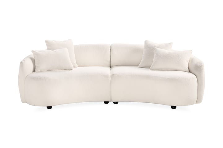 Sohva Kaareva Lesath 3:n ist - Valkoinen - 3:n istuttava sohva