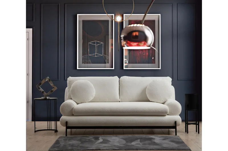 Sohva Levonto 2:n ist - Valkoinen - Huonekalut - Sohva - 2:n istuttava sohva