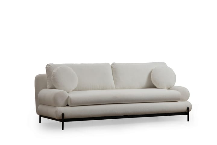 Sohva Levonto 3:n ist - Valkoinen - 3:n istuttava sohva - Sohva