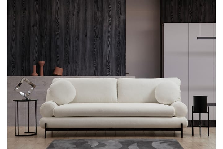 Sohva Levonto 3:n ist - Valkoinen - 3:n istuttava sohva - Sohva