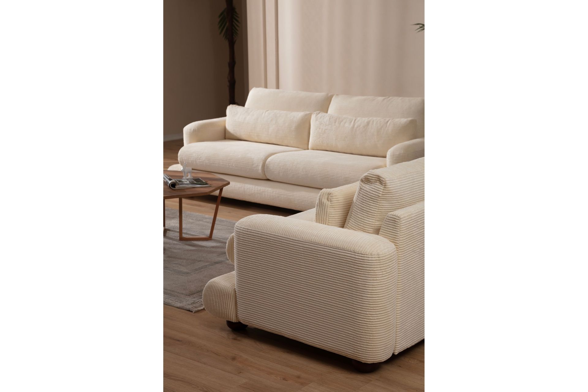 Sohva Maddington 3:n ist - Beige - Huonekalut - Sohva - 3:n istuttava sohva