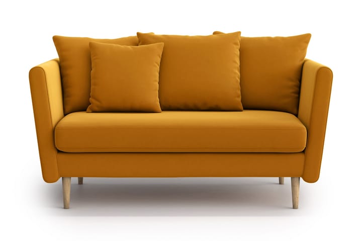 Sohva Malanie 2:n ist - Keltainen - 2:n istuttava sohva - Sohva