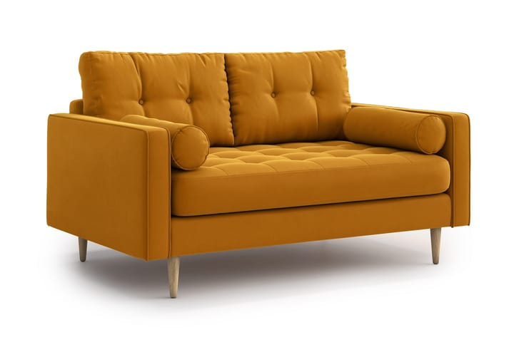 Sohva Stephanie 2:n ist - Keltainen - 2:n istuttava sohva - Sohva