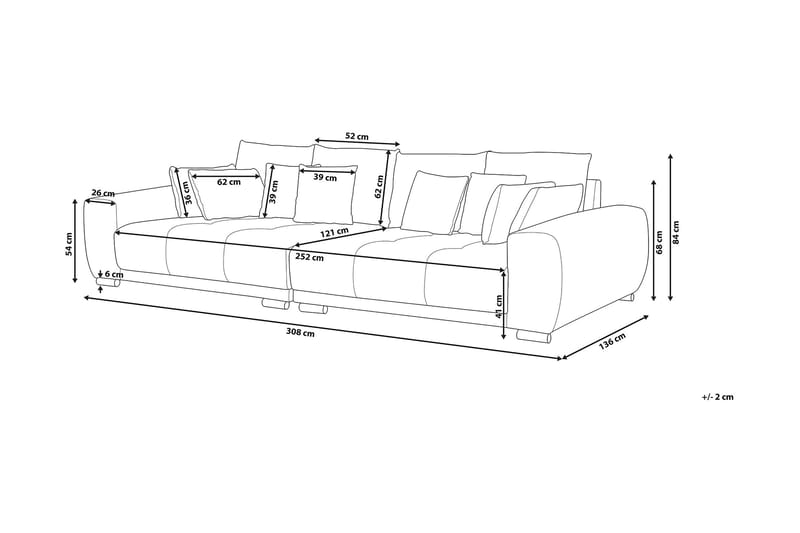 Sohva Torpo 3:n ist - Musta - Huonekalut - Sohva - 3:n istuttava sohva