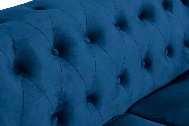 Sohva Walton Lyx 2:n ist Sininen sametti - 2:n istuttava sohva - Samettisohva - Howard-sohvat