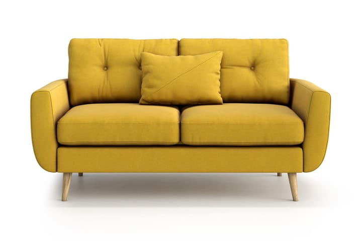 Sohva Yordan 2:n ist - Keltainen - 2:n istuttava sohva - Sohva