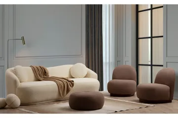 Sohva Penticton 3:n ist - Beige|Bouclé - Huonekalut - Sohva - 3:n istuttava sohva