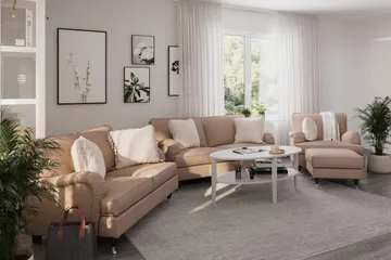 Käsinojasuoja Oxford Classic 2-pak - Tummabeige - Huonekalut - Sohva - Sohvan lisäosat - Sohvan käisnoja