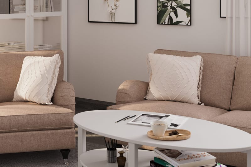 Käsinojasuoja Oxford Classic 2-pak - Tummabeige - Huonekalut - Sohva - Sohvan lisäosat - Sohvan käisnoja