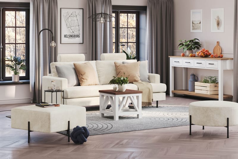 Niskatyyny Menard  Compact 51 cm - Valkoinen - Huonekalut - Sohva - Sohvan lisäosat