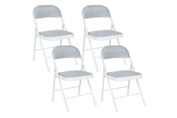 Konferensstol Beliani Sparks set om 4 Light grey - Huonekalut - Tuoli & nojatuoli - Taittotuolit & Pinottavat tuolit
