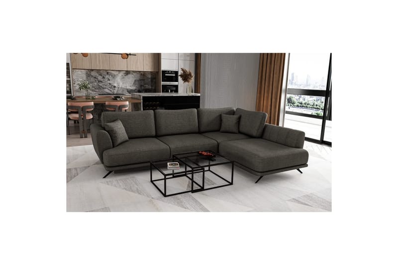 Sohvaosa Eltap Larde 286x191x90 cm - Flores 5, Harmaa, Oikea - Huonekalut - Sohva - Vuodesohva