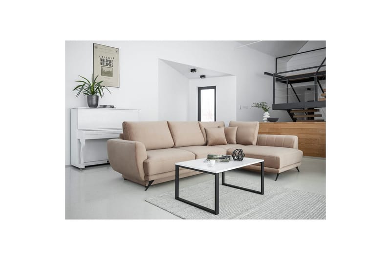 Sohvaosa Eltap Larde 286x191x90 cm - Loco 20, Beige, Oikea - Huonekalut - Sohva - Vuodesohva