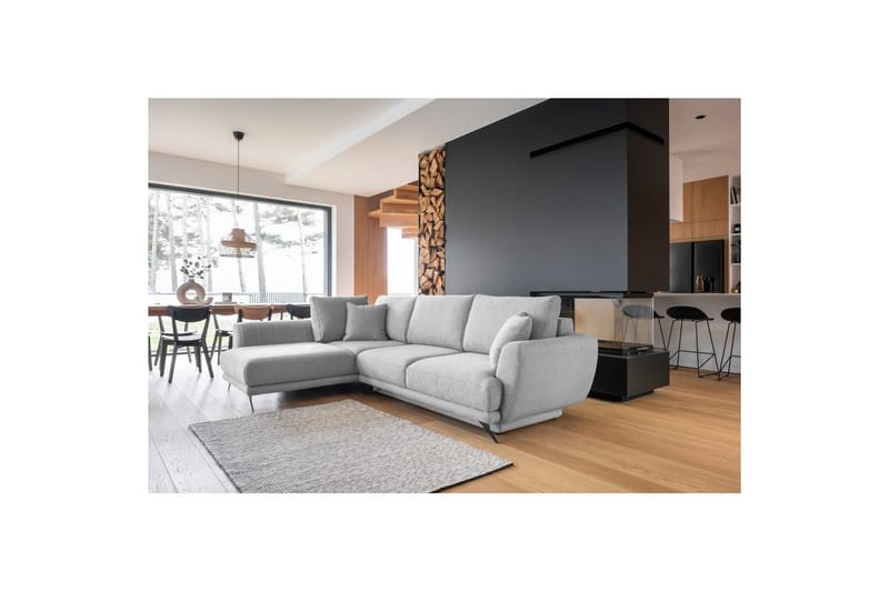 Sohvaosa Eltap Larde 286x191x90 cm, Roko 4, Harmaa, Vasen